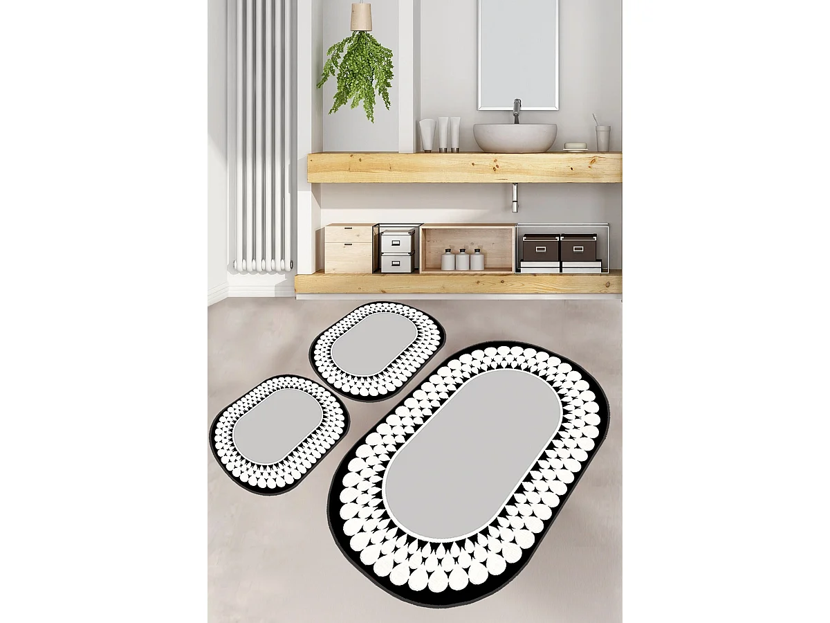 Alfombra de baño Set (3 piezas) Balloch multicolor