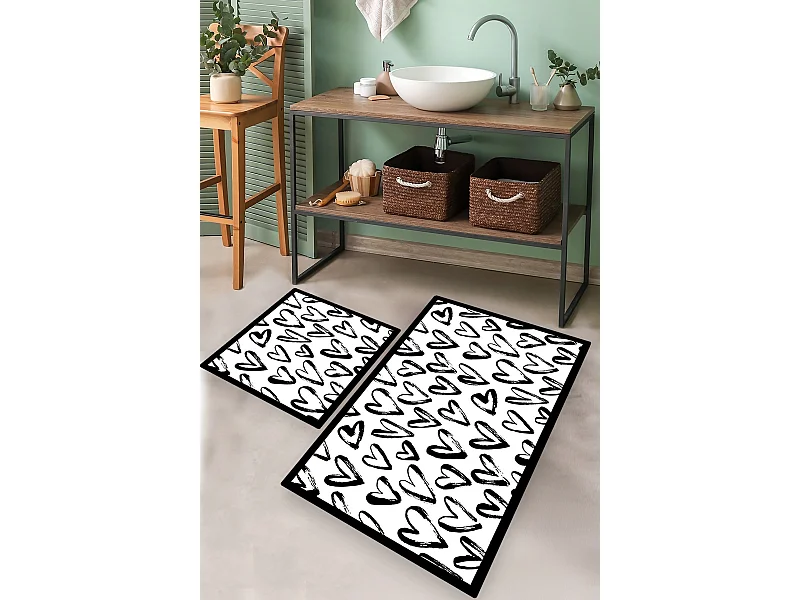 Alfombra de baño Set (2 piezas) Small Heart multicolor
