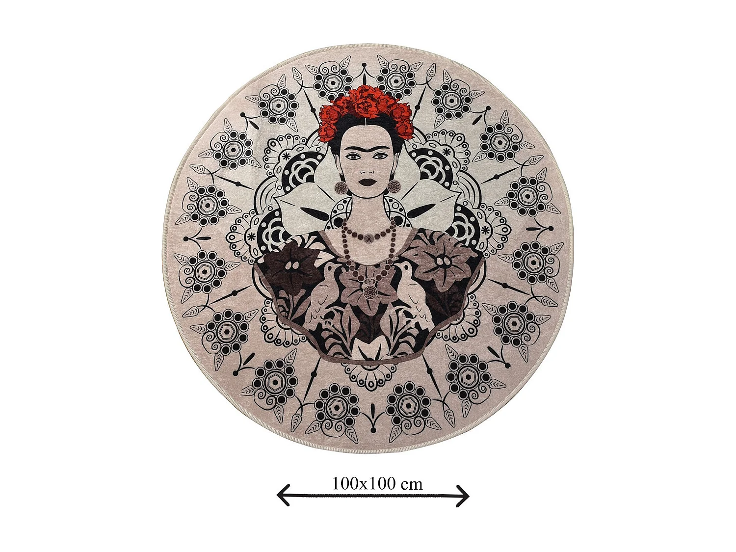 Alfombra de baño Frida Round (100) multicolor