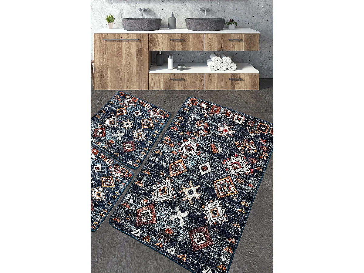 Alfombra de baño Set (3 piezas) Ressal multicolor