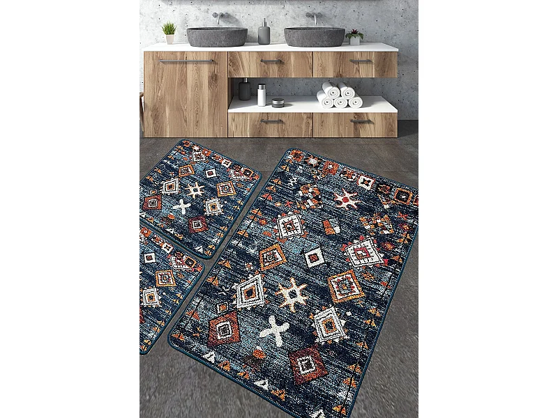 Alfombra de baño Set (3 piezas) Ressal multicolor