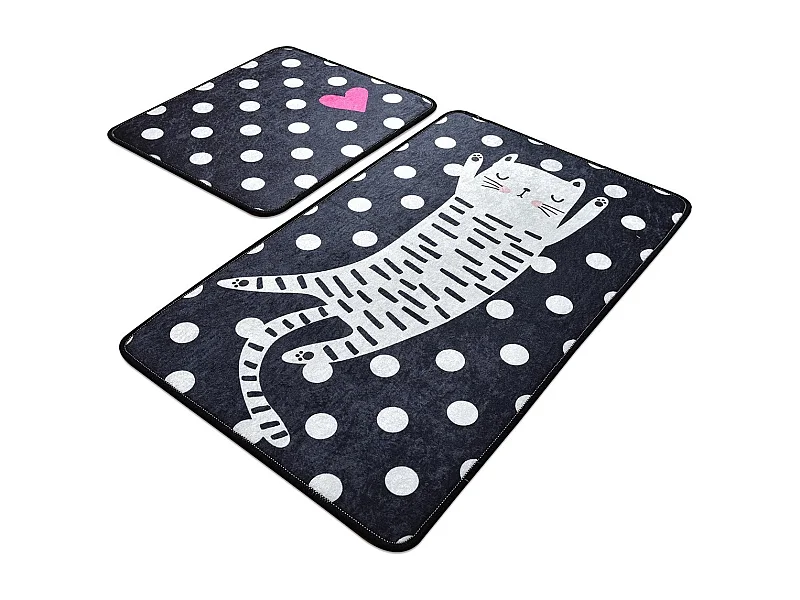 Alfombra de baño Set (2 piezas) Spotted Cat multicolor