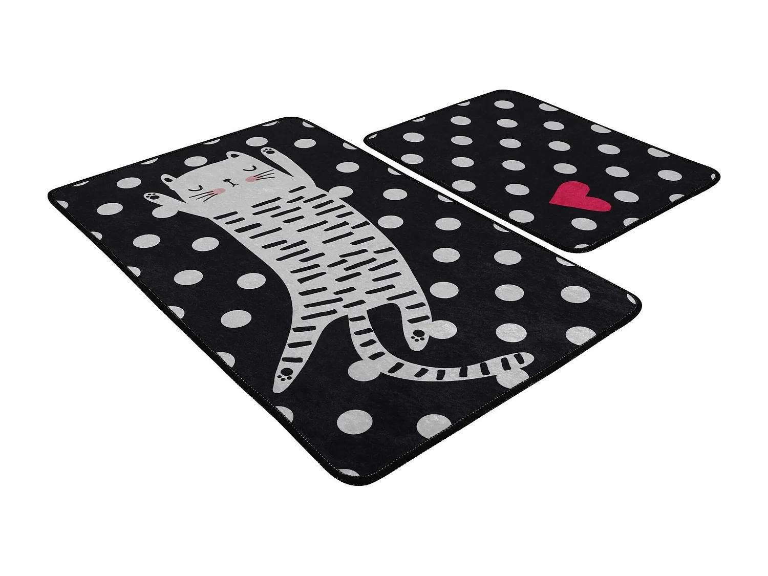 Alfombra de baño Set (2 piezas) Spotted Cat multicolor