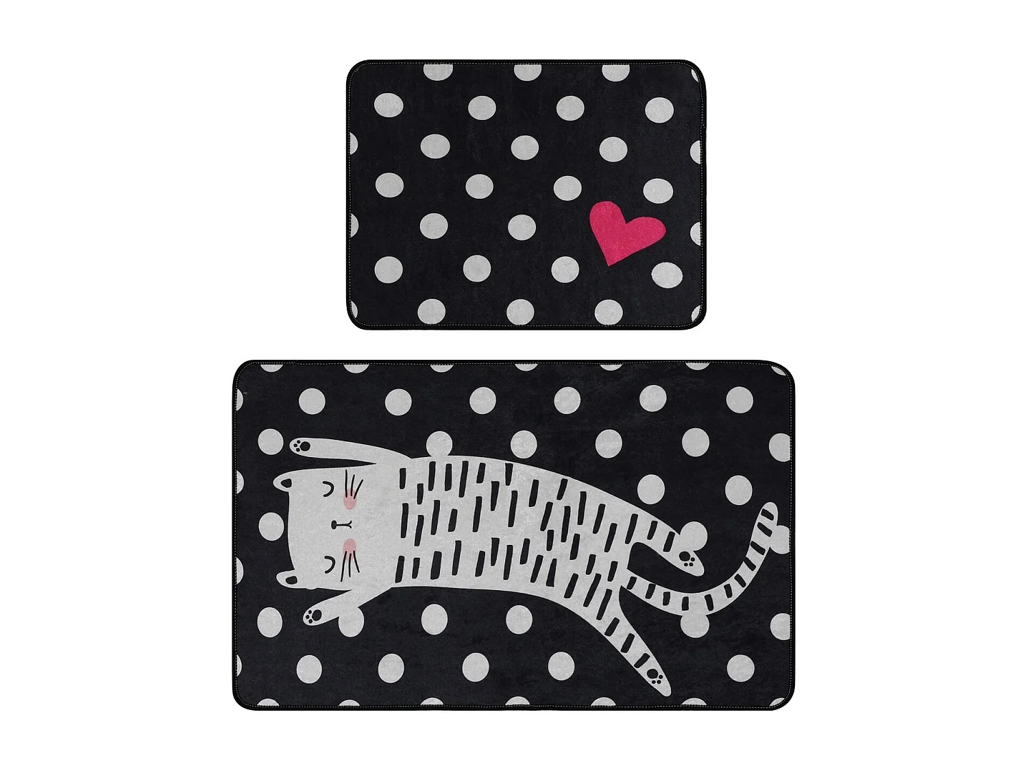 Alfombra de baño Set (2 piezas) Spotted Cat multicolor