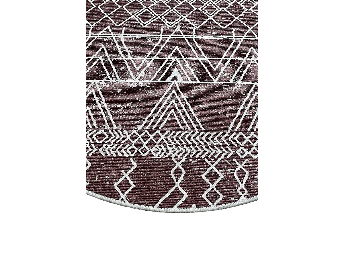 Alfombra de baño Straordinario Djt  burdeos rojo blanco