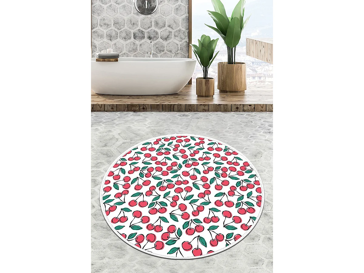 Alfombra de baño Ciliegia Circle Djt 140 multicolor