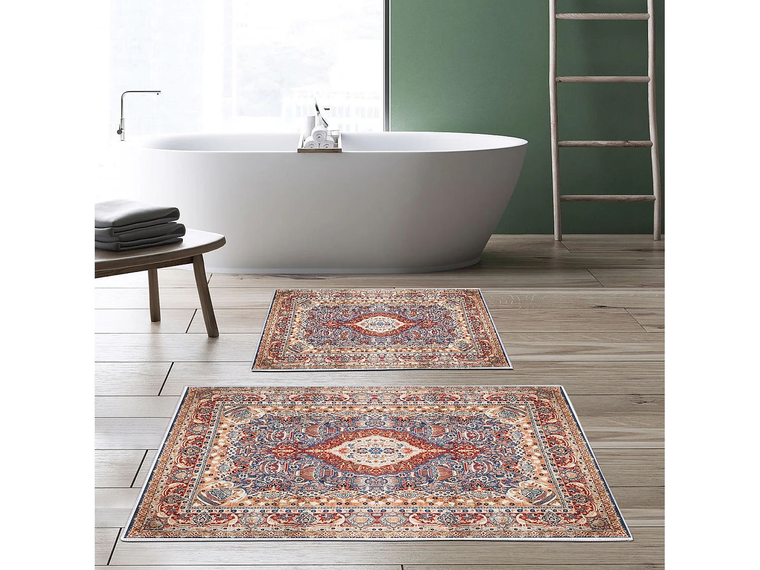 Alfombra de baño Set (2 piezas) KT442 multicolor