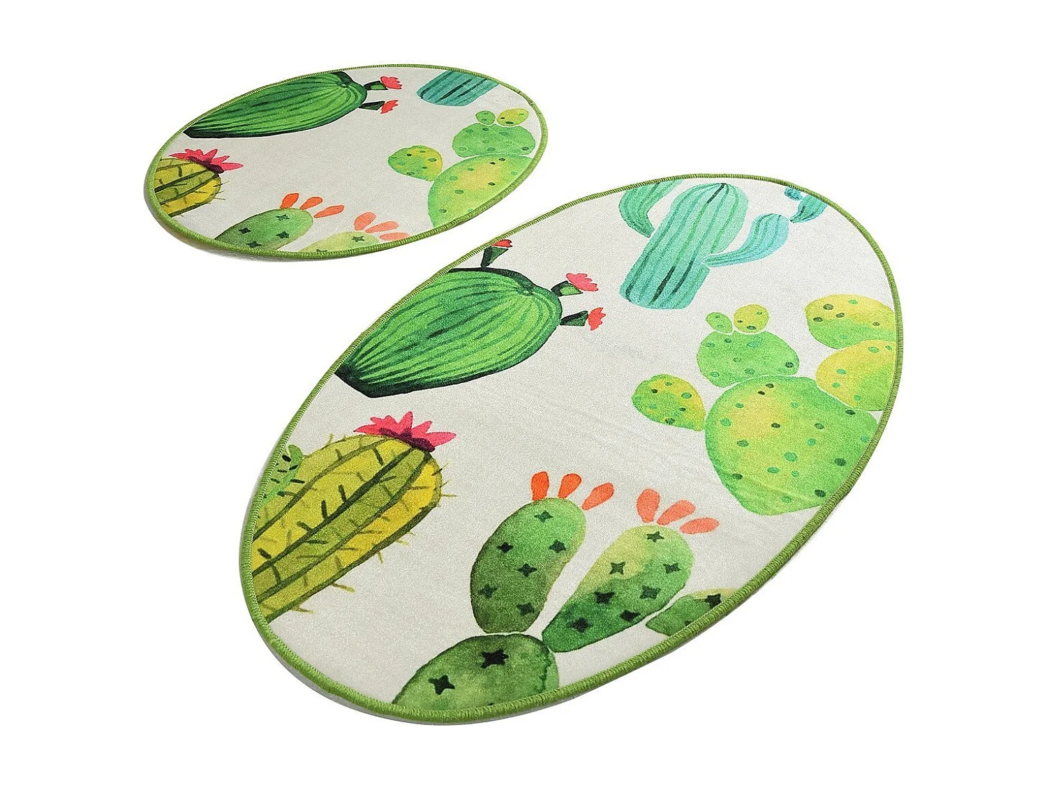 Alfombra de baño Set (2 piezas) Kaktüs DJT multicolor