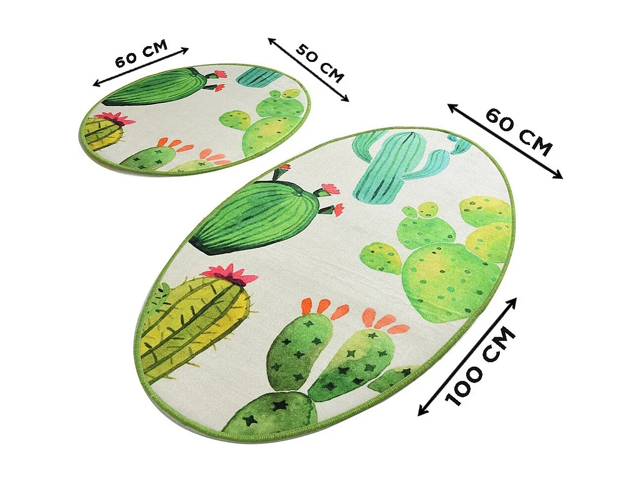 Alfombra de baño Set (2 piezas) Kaktüs DJT multicolor