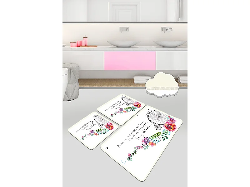 Alfombra de baño Set (3 piezas) Monowheel multicolor