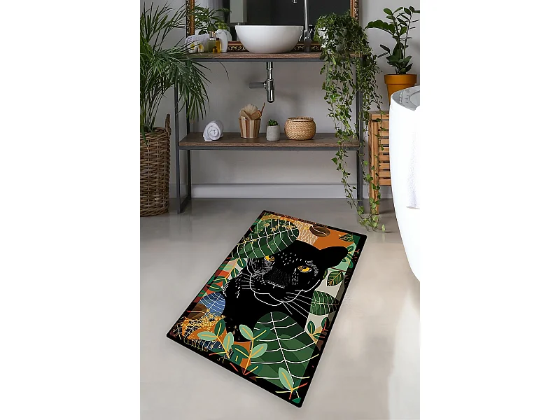 Alfombra de baño Schwarz multicolor