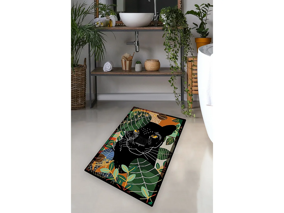 Alfombra de baño Schwarz multicolor