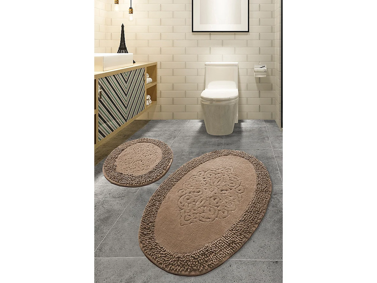 Alfombra de baño Set (2 piezas) Piante Oval  multicolor