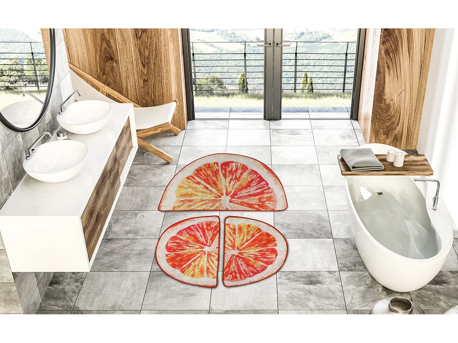 Alfombra de baño Set (3 piezas) Greyfurt Djt multicolor