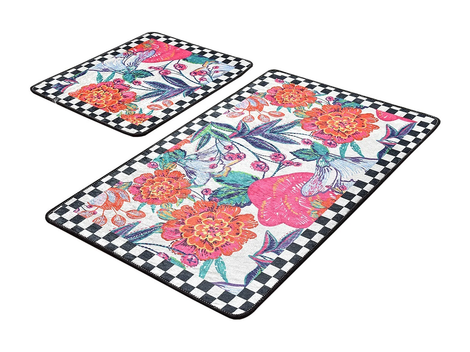 Alfombra de baño Set (2 piezas) Flori multicolor
