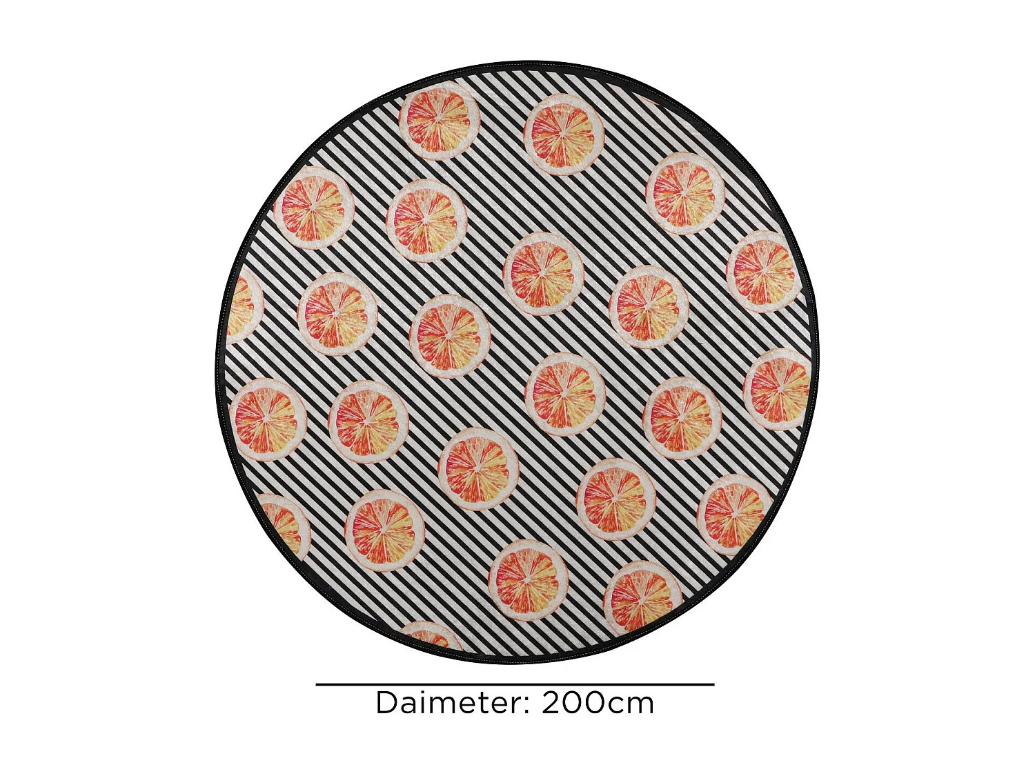 Alfombra de baño Tranche Circle Djt 200 multicolor