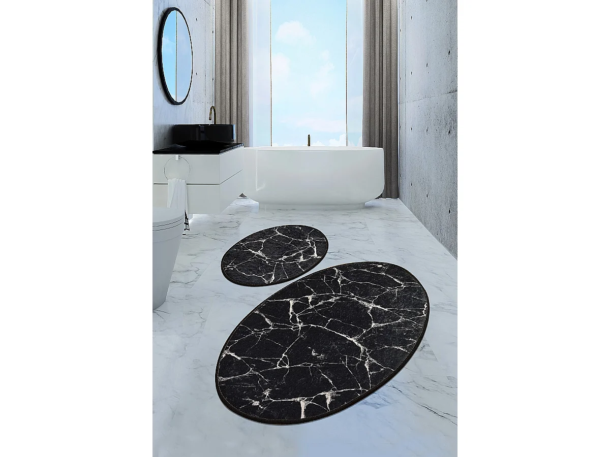 Alfombra de baño Set (2 piezas) Marble DJT multicolor