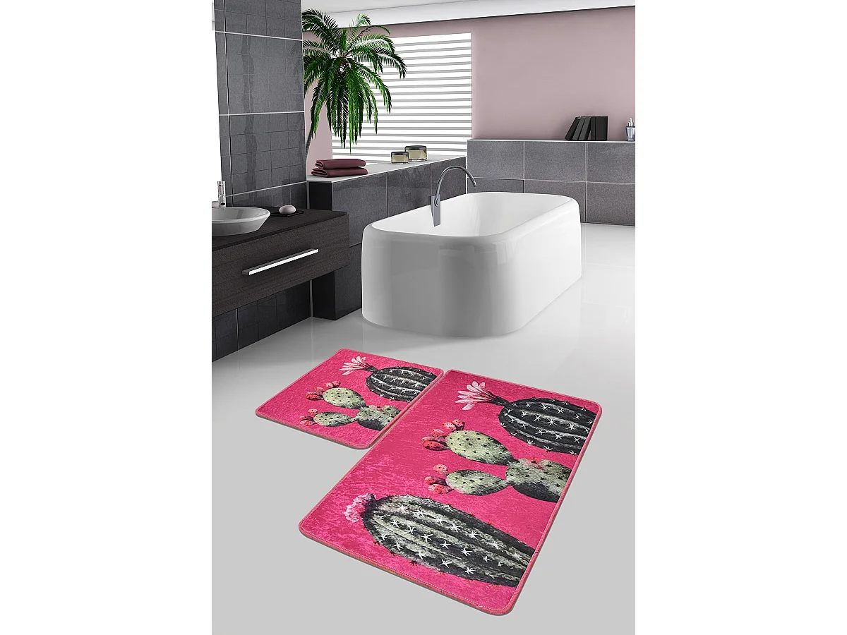 Alfombra de baño Set (2 piezas) Cacto multicolor