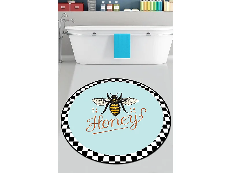 Alfombra de baño Apidae Djt (120 cm) multicolor