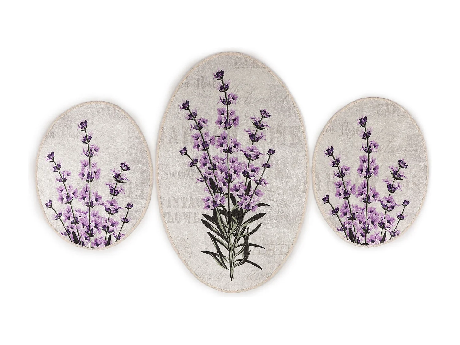 Alfombra de baño Set (3 piezas) Lavender multicolor
