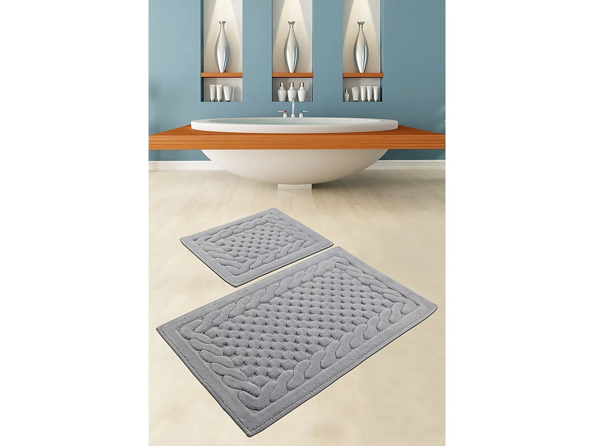 Alfombra de baño Set (2 piezas) Bambi Cotton  gris