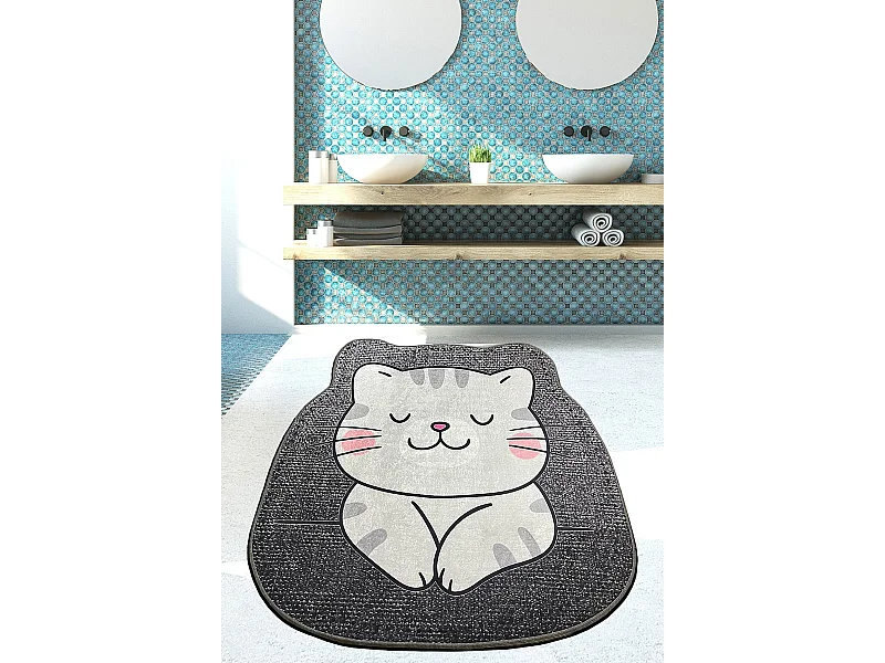 Alfombra de baño Neko (80 cm) gris