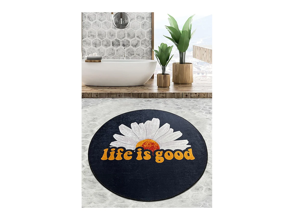 Alfombra de baño Life Is Good Djt (160 cm) multicolor