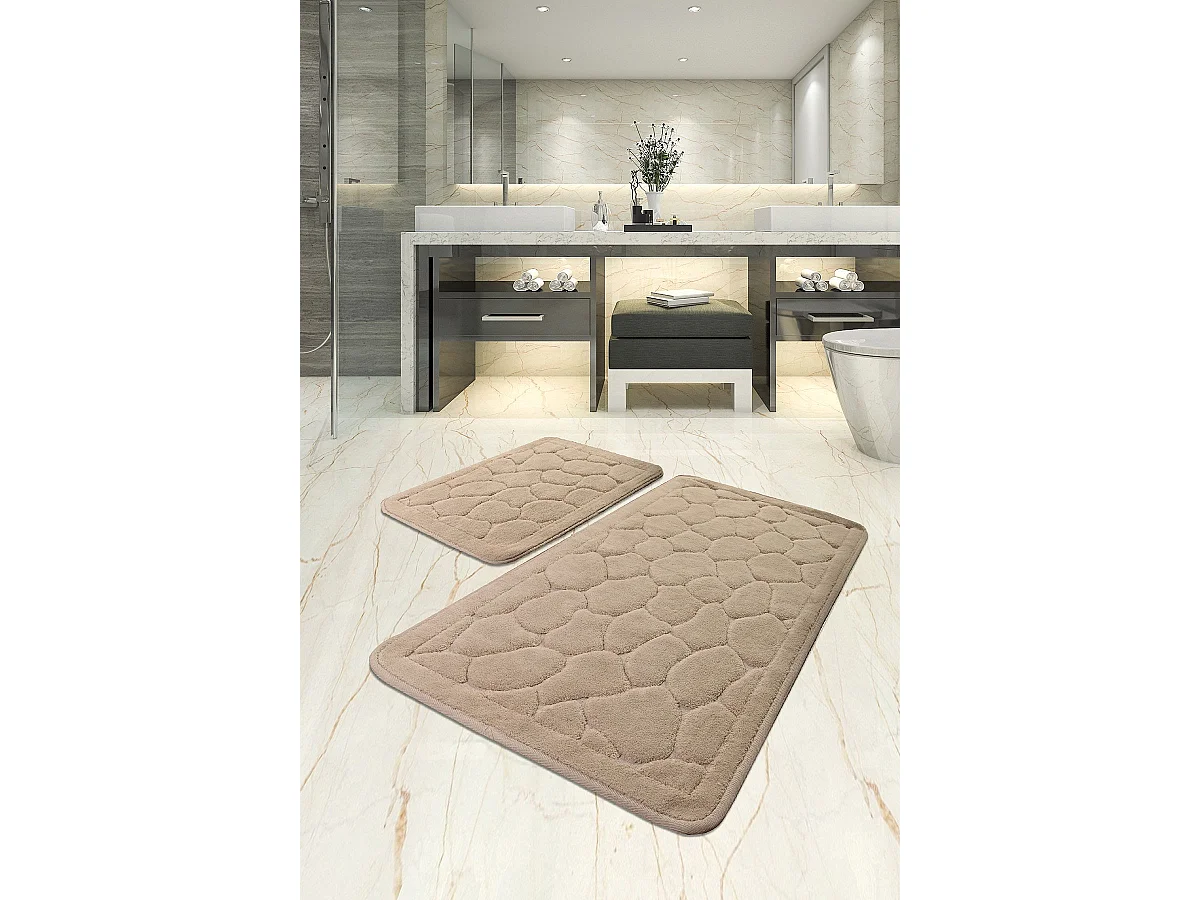 Alfombra de baño Set (2 piezas) Lino  multicolor