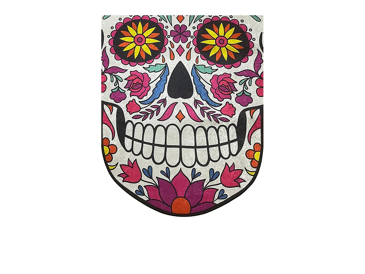 Alfombra de baño Skull Djt (100 x 150) multicolor