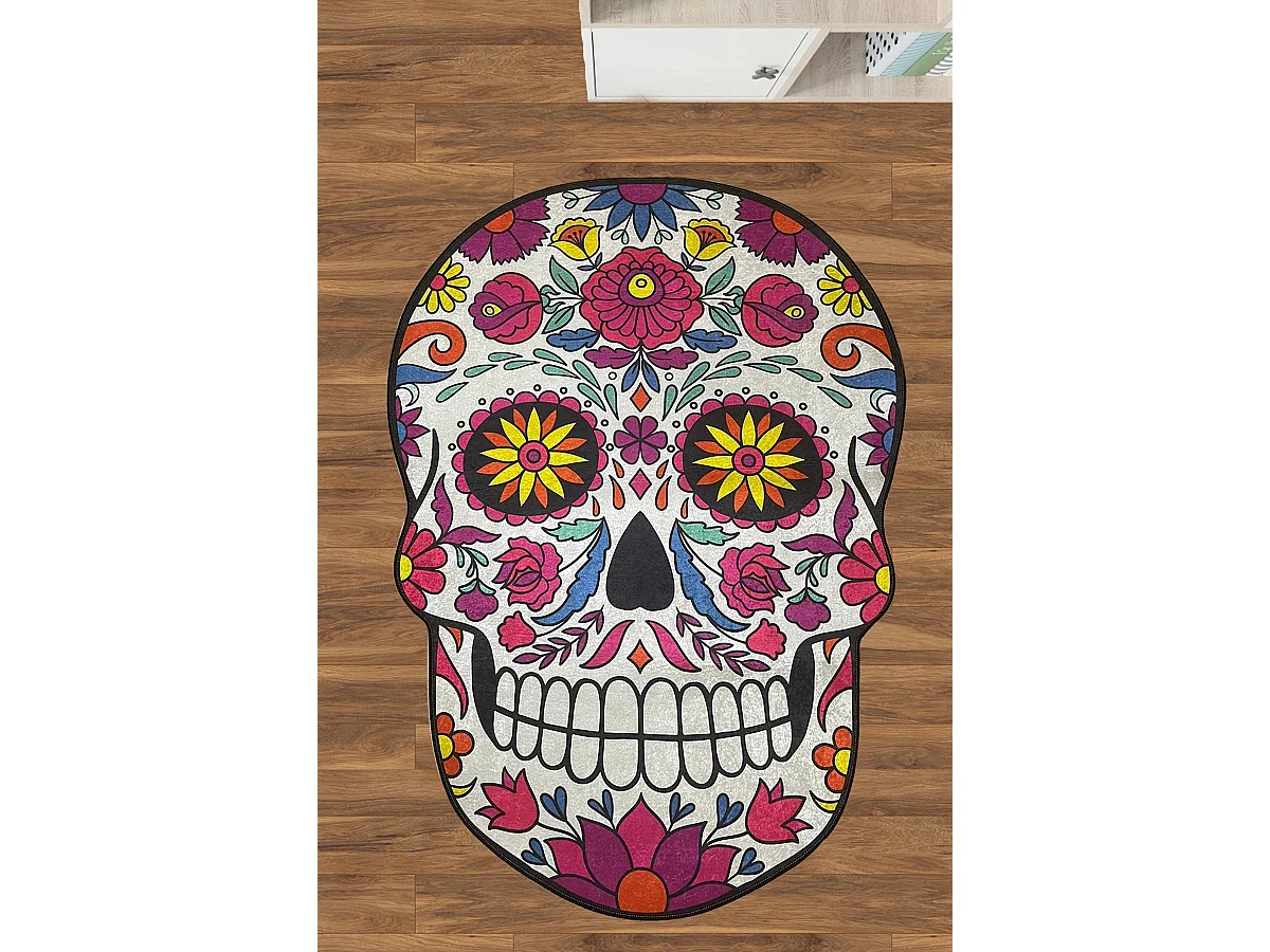 Alfombra de baño Skull Djt (100 x 150) multicolor