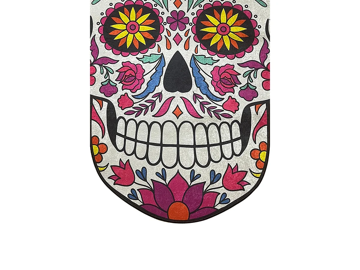 Alfombra de baño Skull Djt (100 x 150) multicolor