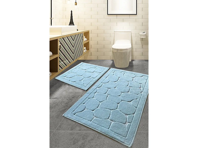 Alfombra de baño Set (2 piezas) Lino  multicolor