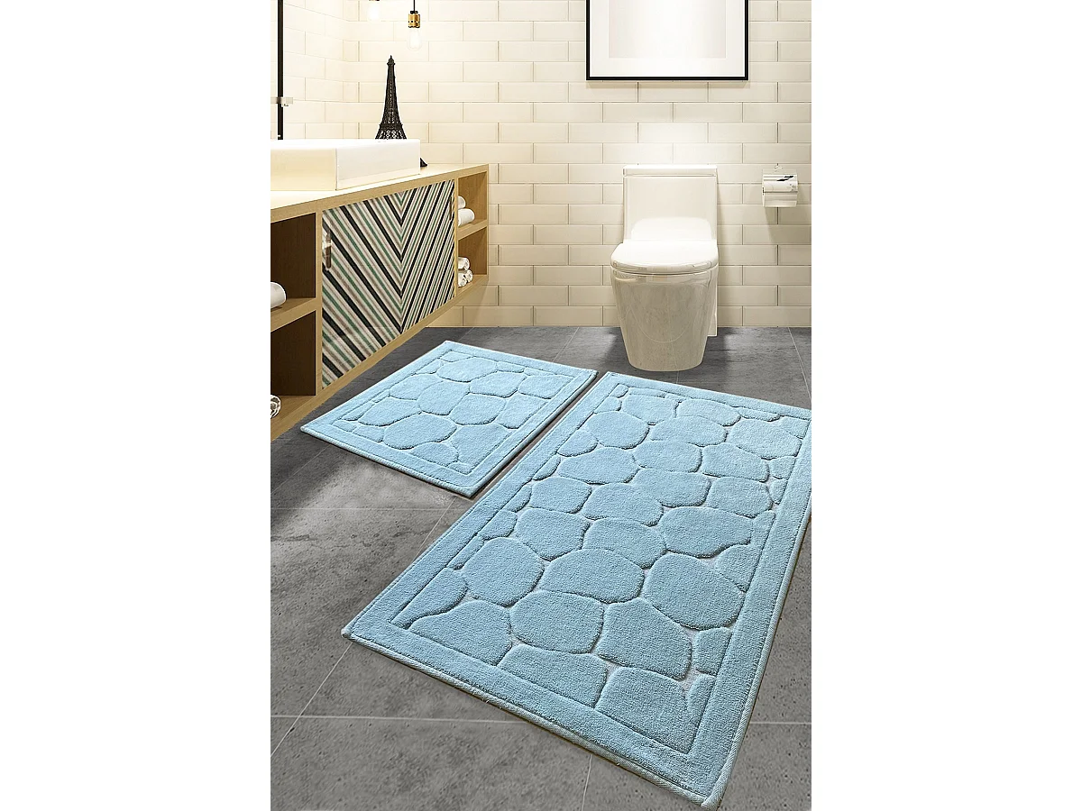 Alfombra de baño Set (2 piezas) Lino  multicolor