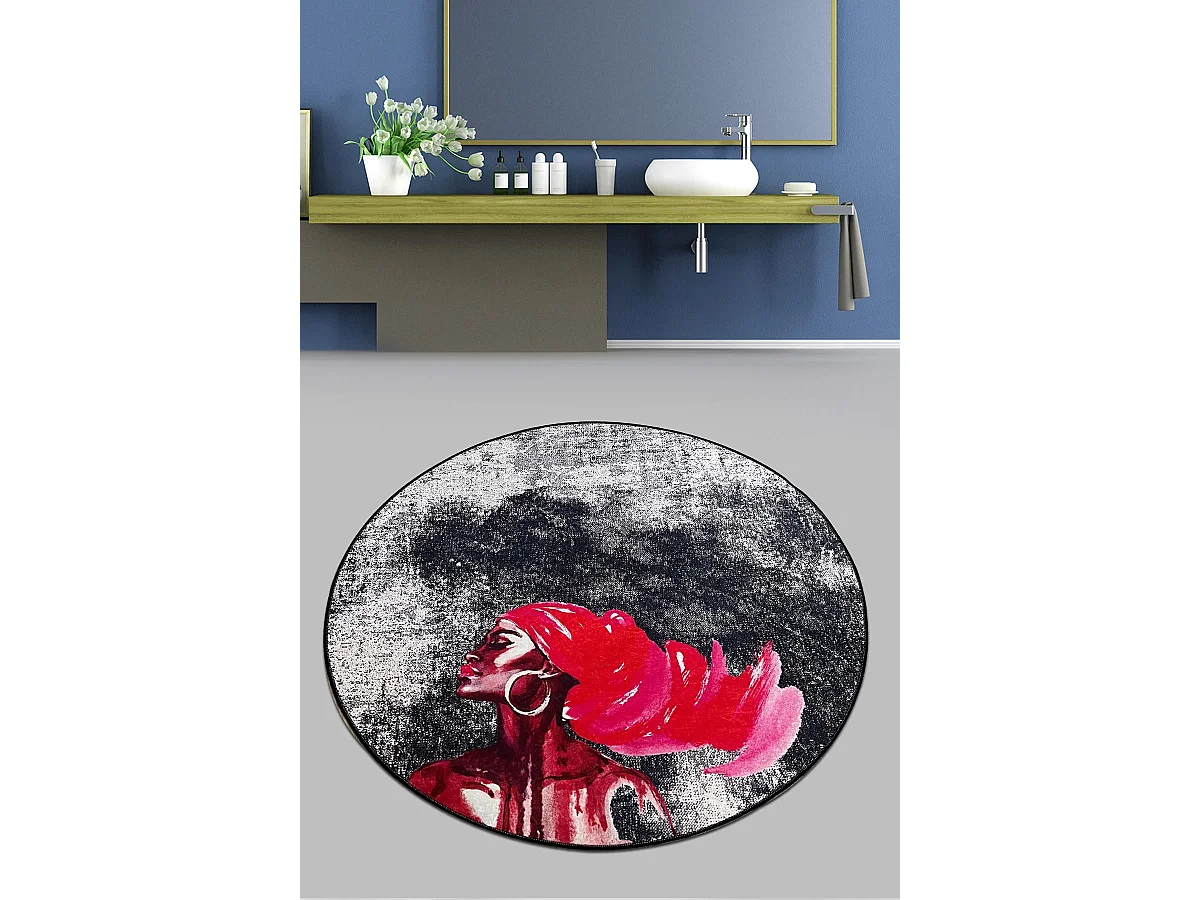 Alfombra de baño Pink Hair Djt (200 cm) multicolor