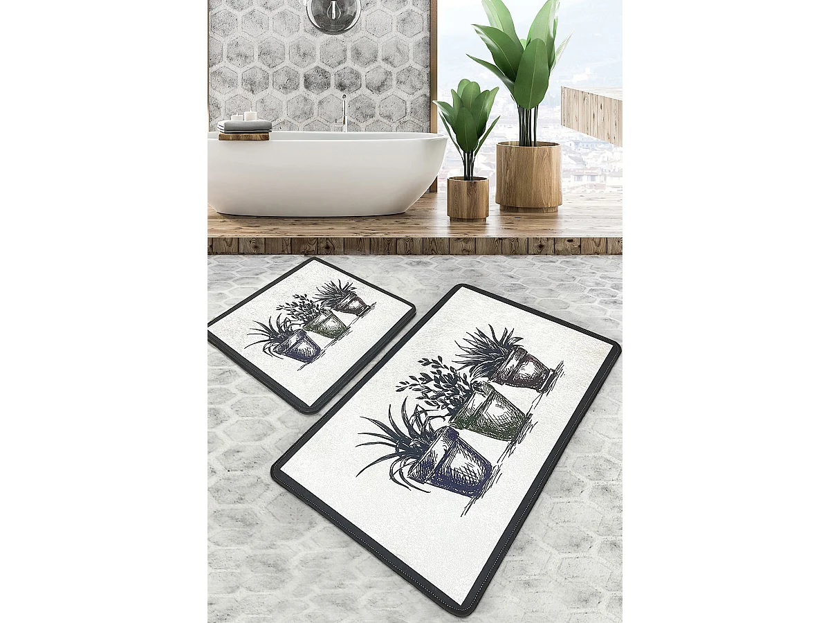 Alfombra de baño Set (2 piezas) Koule  multicolor