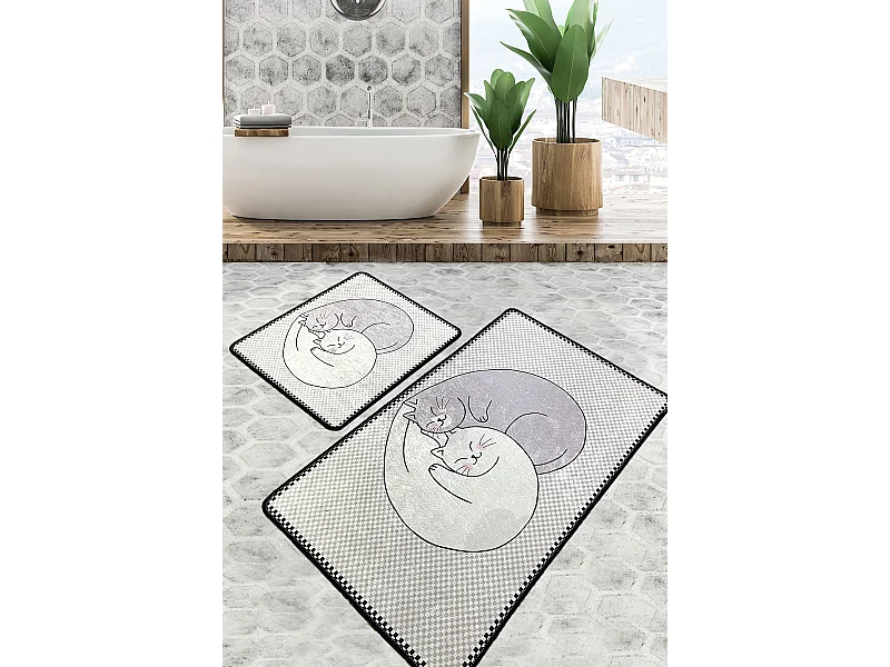 Alfombra de baño Set (3 piezas) Katt multicolor