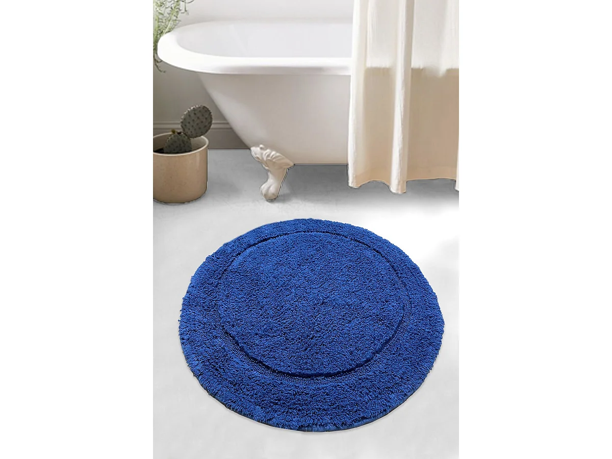 Alfombra de baño Wolle  azul oscuro