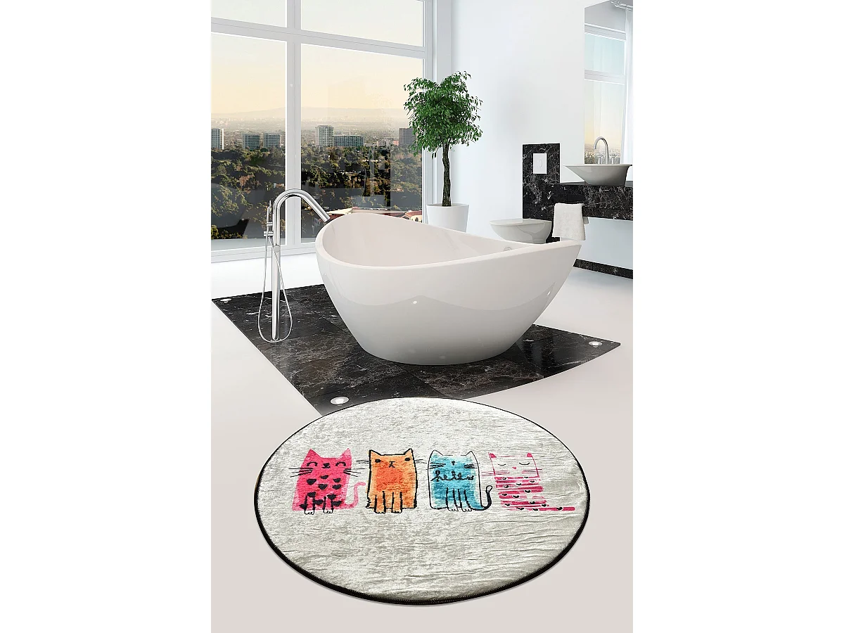 Alfombra de baño Baby Cats DJT multicolor