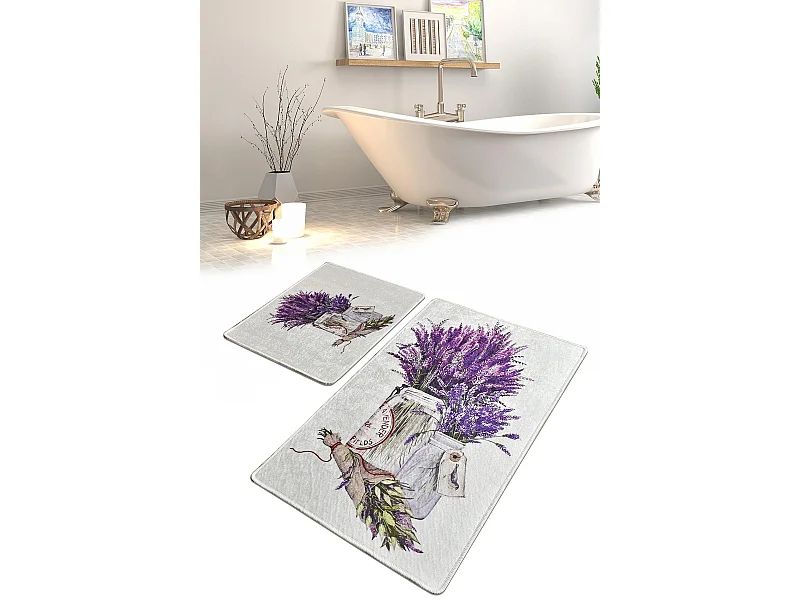 Alfombra de baño Set (2 piezas) Purpura multicolor