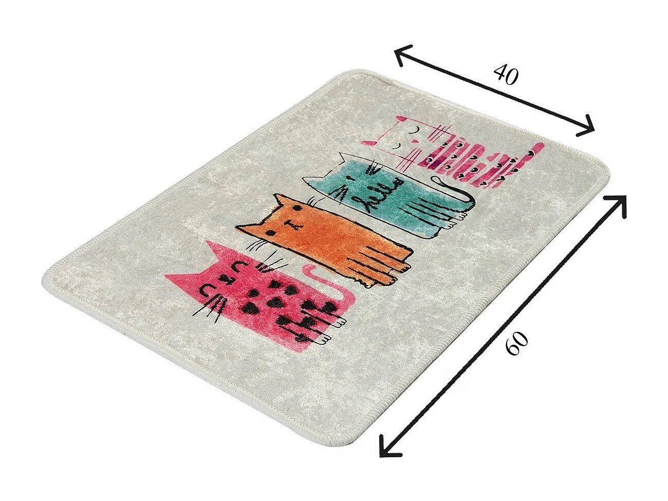 Alfombra de baño Baby Cats (40 x 60) multicolor