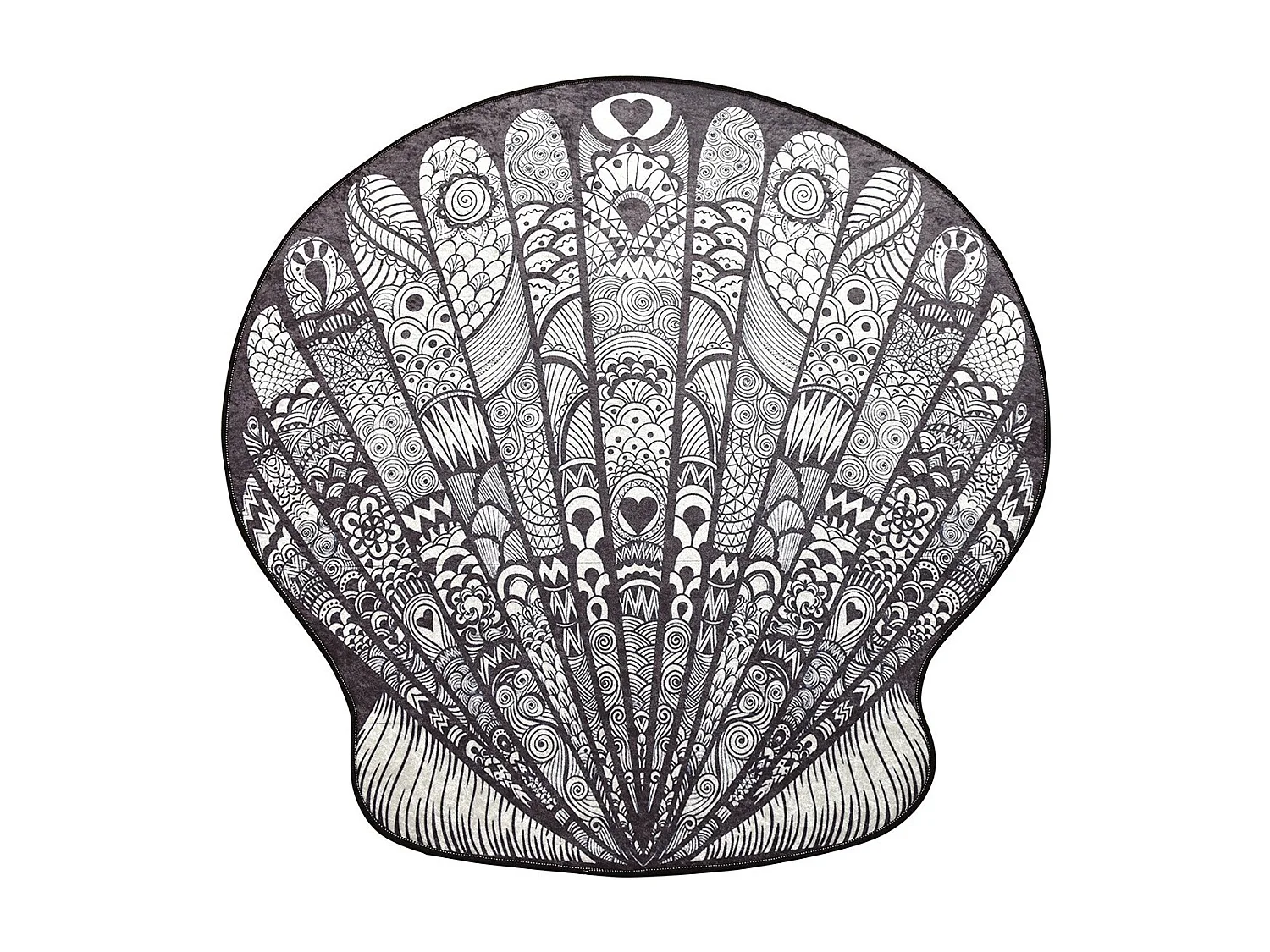 Alfombra de baño Maris 120 blanco negro