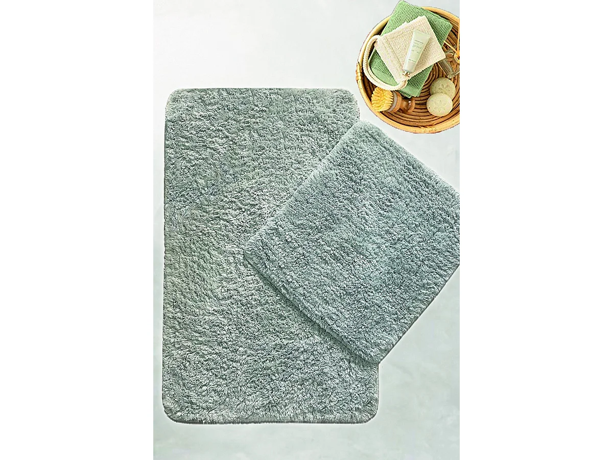 Alfombra de baño Set (2 piezas) Cotton Basic  gris