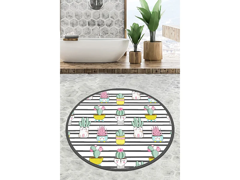 Alfombra de baño Catinus Cactus Circle Djt 200 multicolor