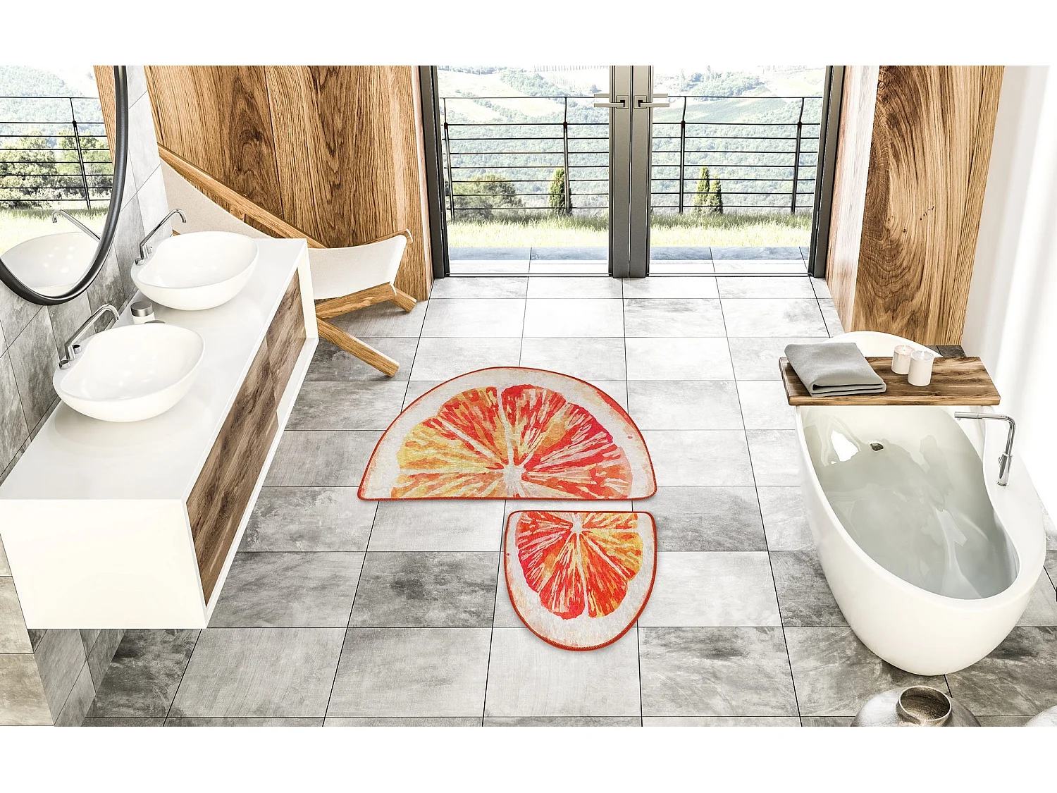 Alfombra de baño Set (2 piezas) Greyfurt Djt multicolor