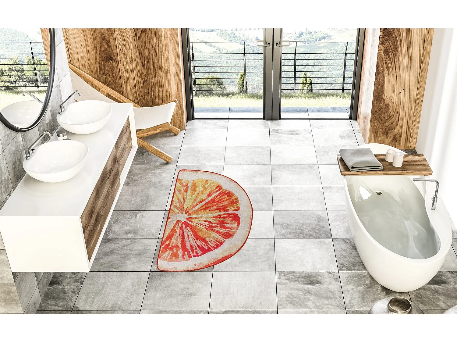 Alfombra de baño Greyfurt Djt (70 x 120) multicolor
