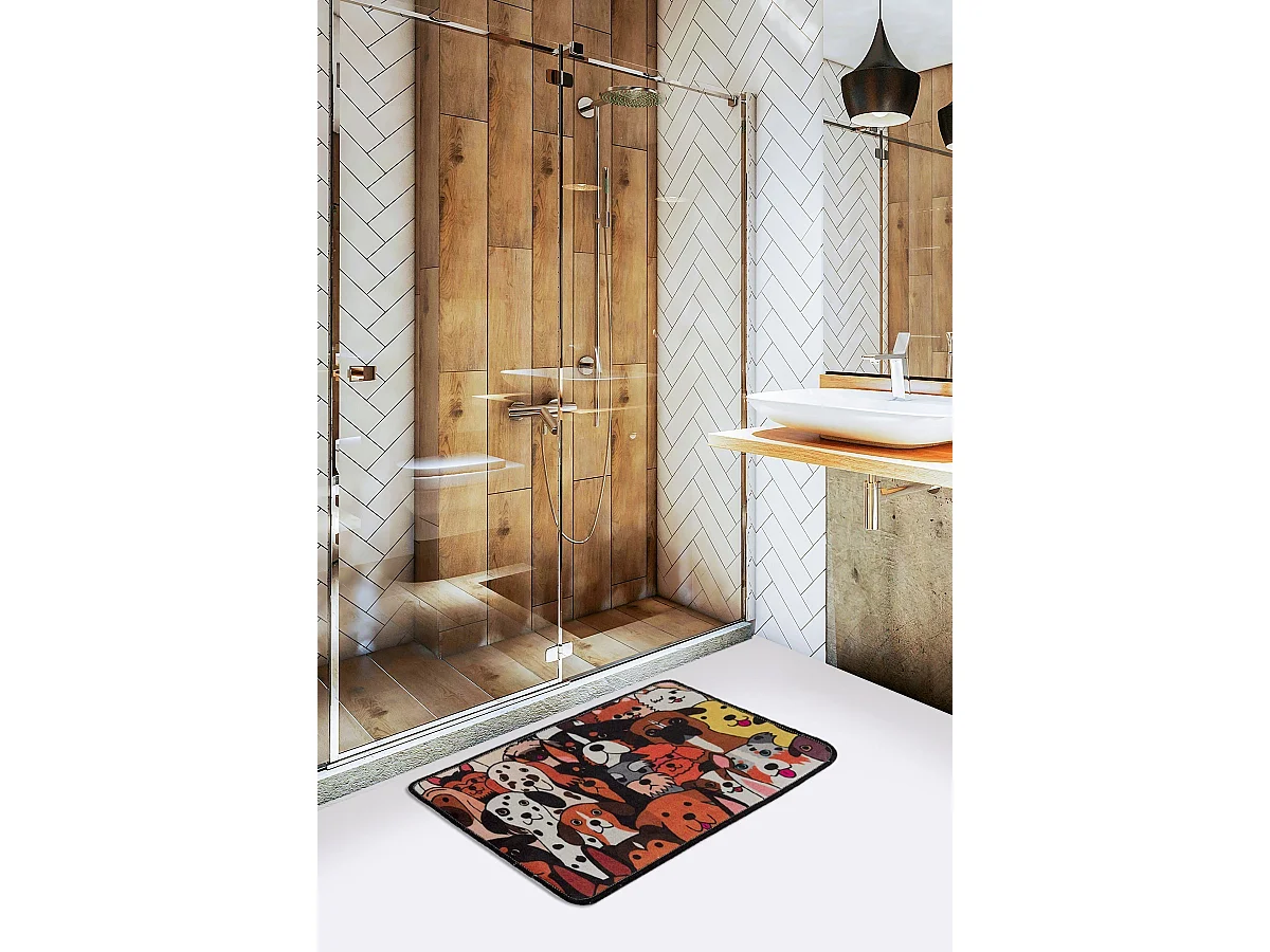 Alfombra de baño Dogs (40 x 60) multicolor