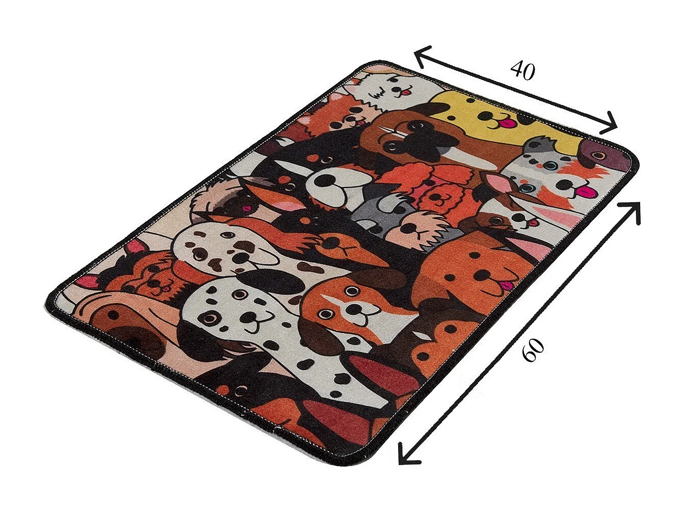 Alfombra de baño Dogs (40 x 60) multicolor
