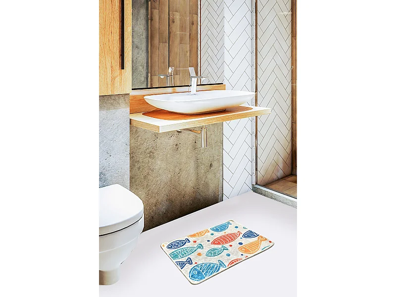 Alfombra de baño Fish DJT  multicolor