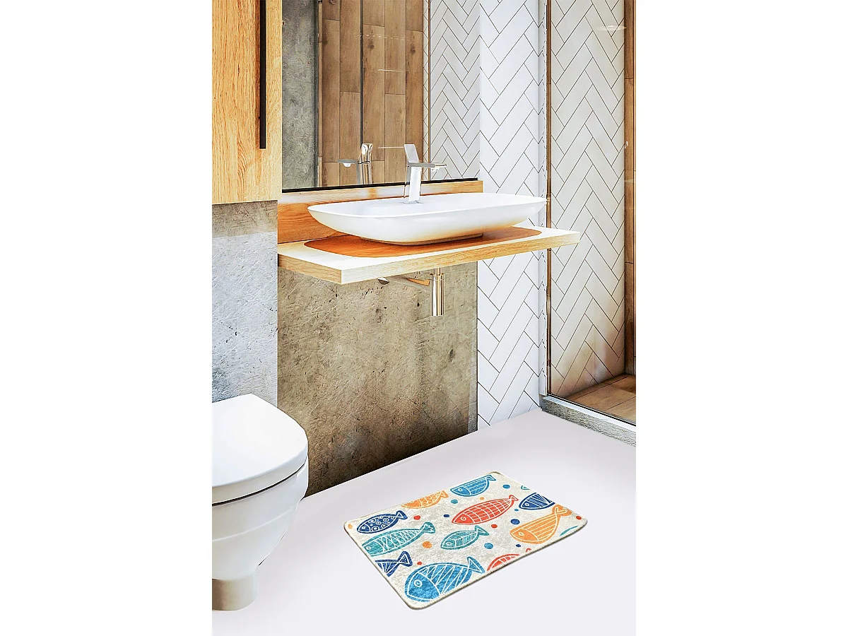 Alfombra de baño Fish DJT  multicolor