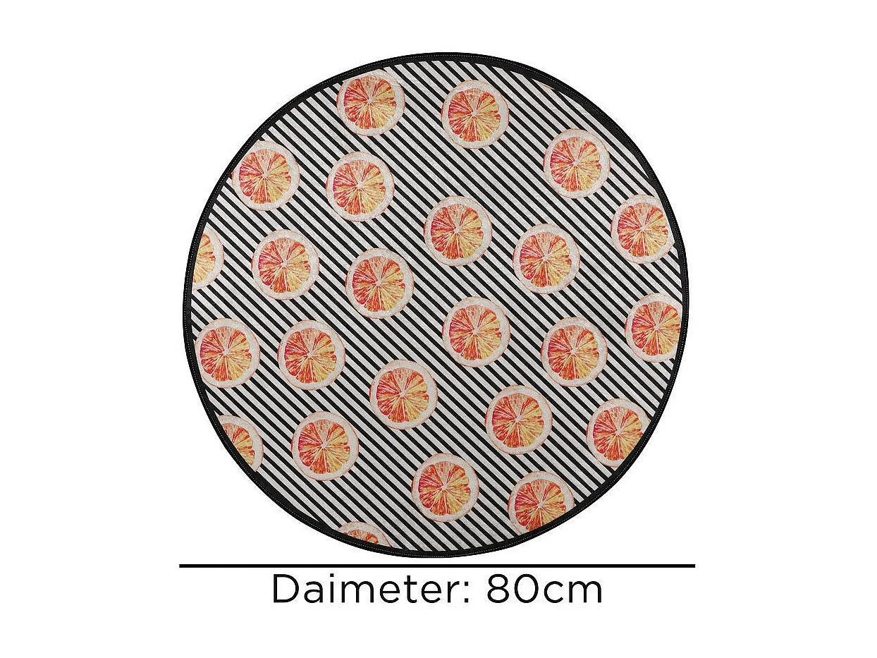 Alfombra de baño Tranche Circle Djt 80 multicolor